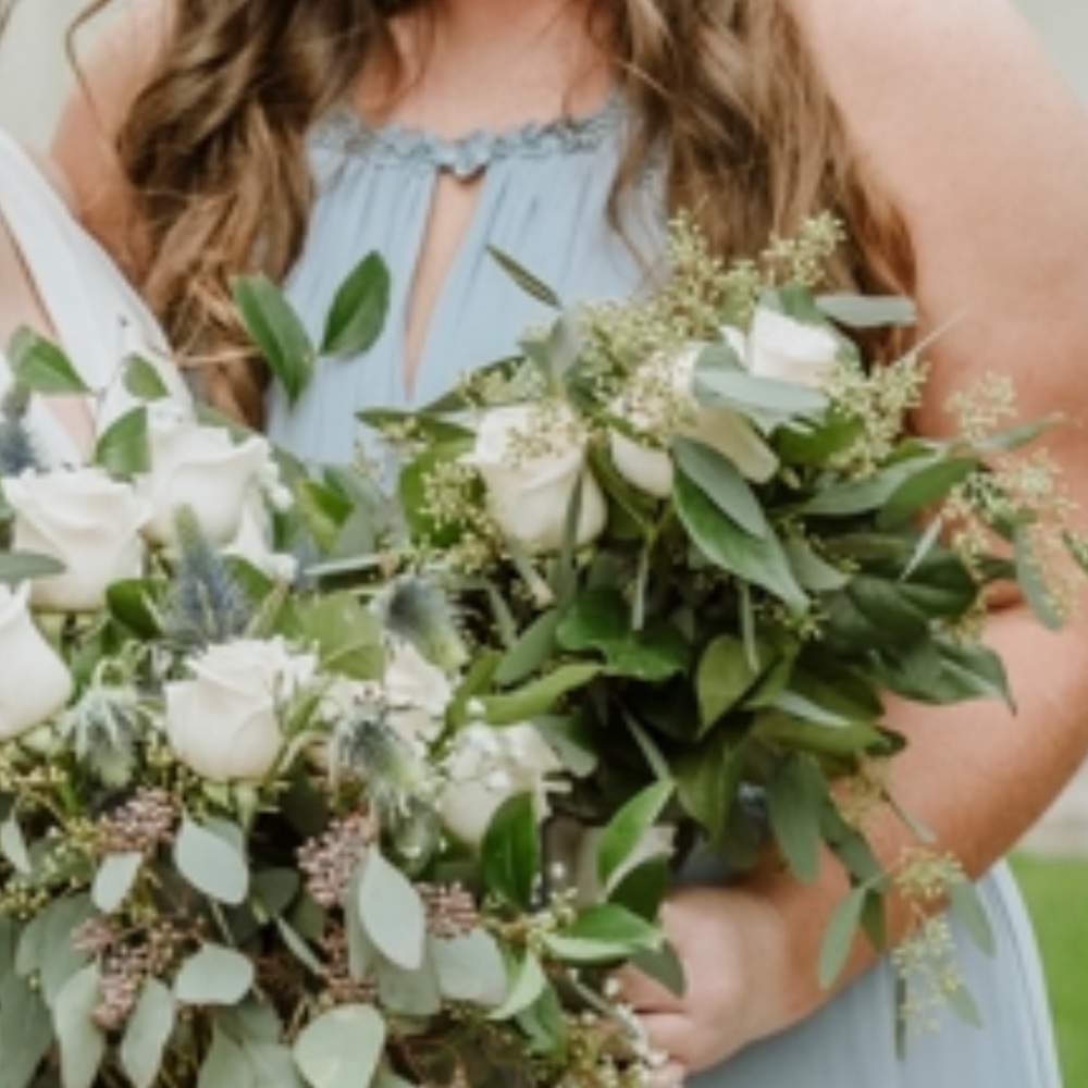 Allison Dusty blue Azazie bridesmaid dress - Picture 7 of 7